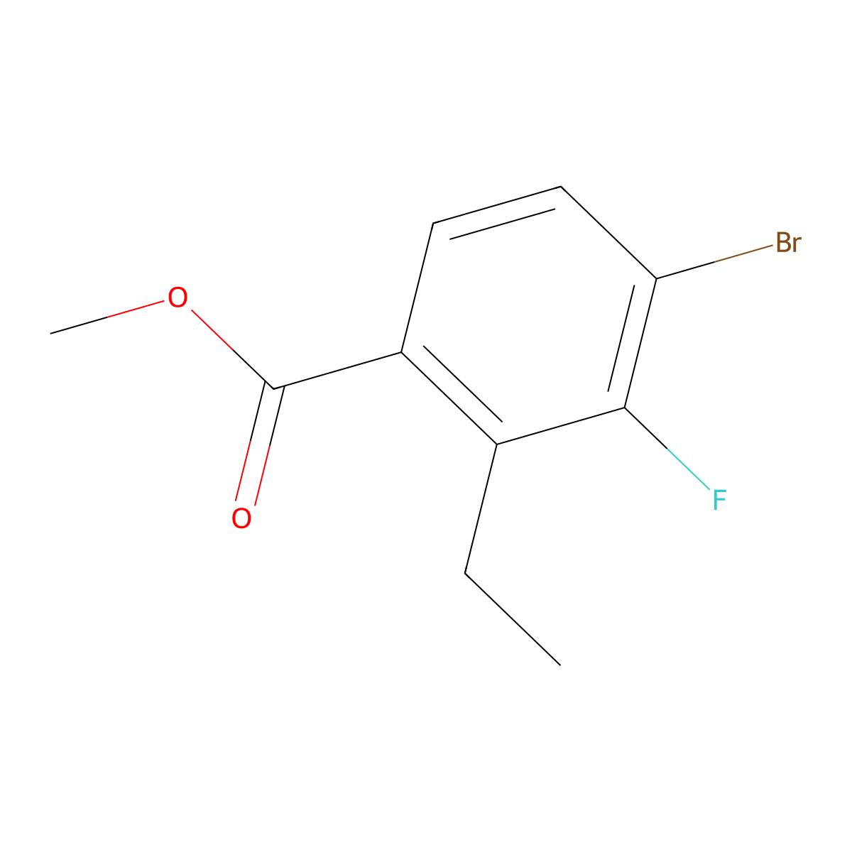 Methyl 4-bromo-2-ethyl-3-fluorobenzoate molecular structure, CAS 1427409-67-3