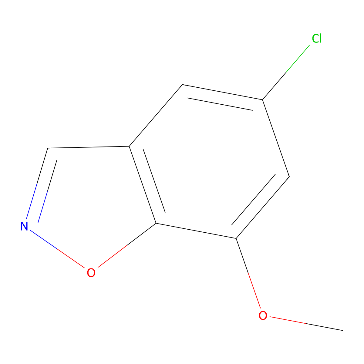 5-Chloro-7-methoxy-1,2-benzoxazole molecular structure, CAS 1427411-07-1