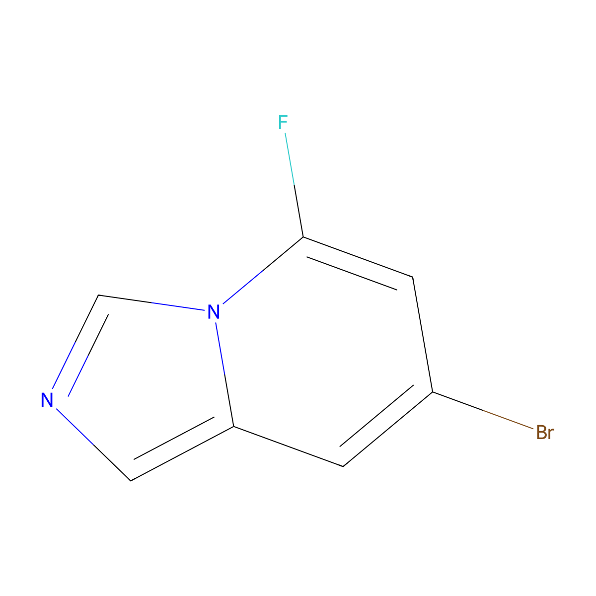 7-Bromo-5-fluoroimidazo[1,5-a]pyridine molecular structure, CAS 1427411-79-7