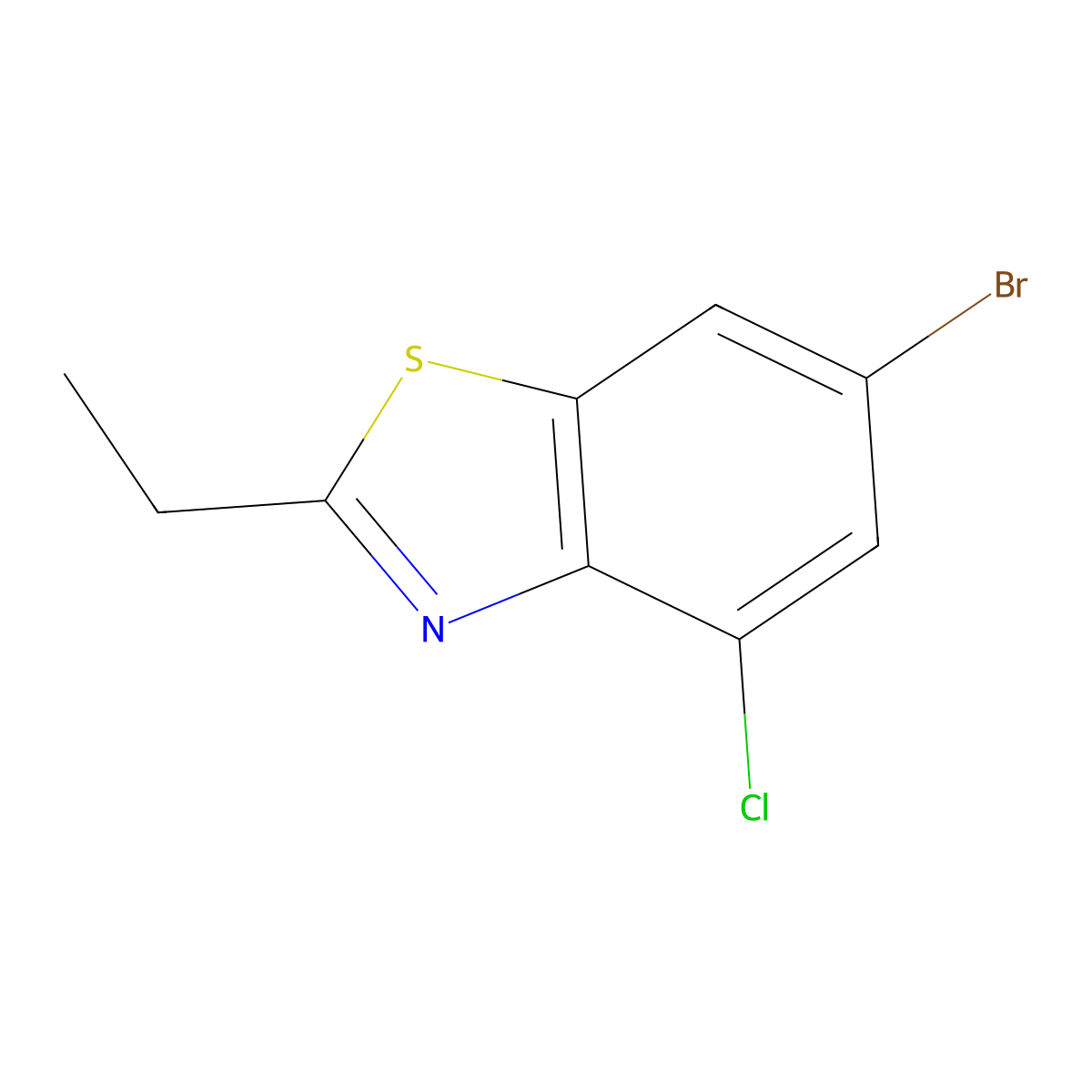 6-Bromo-4-chloro-2-ethyl-1,3-benzothiazole molecular structure, CAS 1427411-99-1