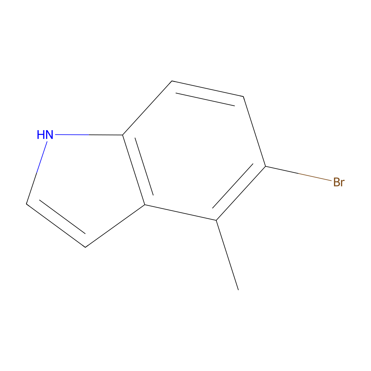 5-bromo-4-methyl-1H-indole molecular structure, CAS 1427412-95-0