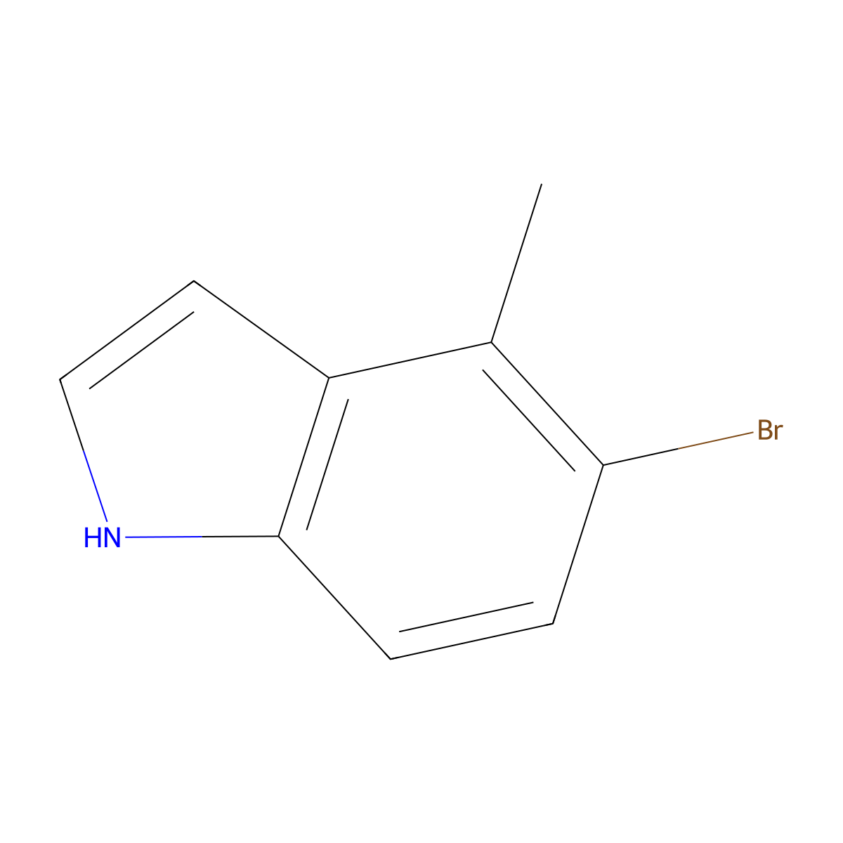 5-bromo-4-methyl-1H-indole molecular structure, CAS 1427412-95-0