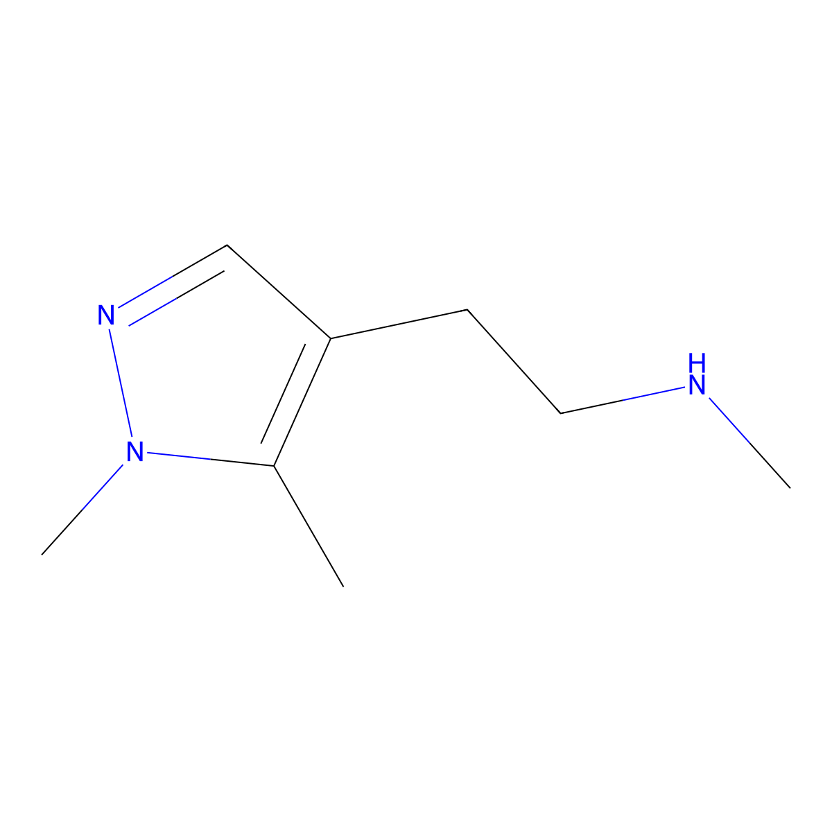 2-(1,5-Dimethyl-1h-pyrazol-4-yl)-N-methylethan-1-amine molecular structure, CAS 1427413-41-9