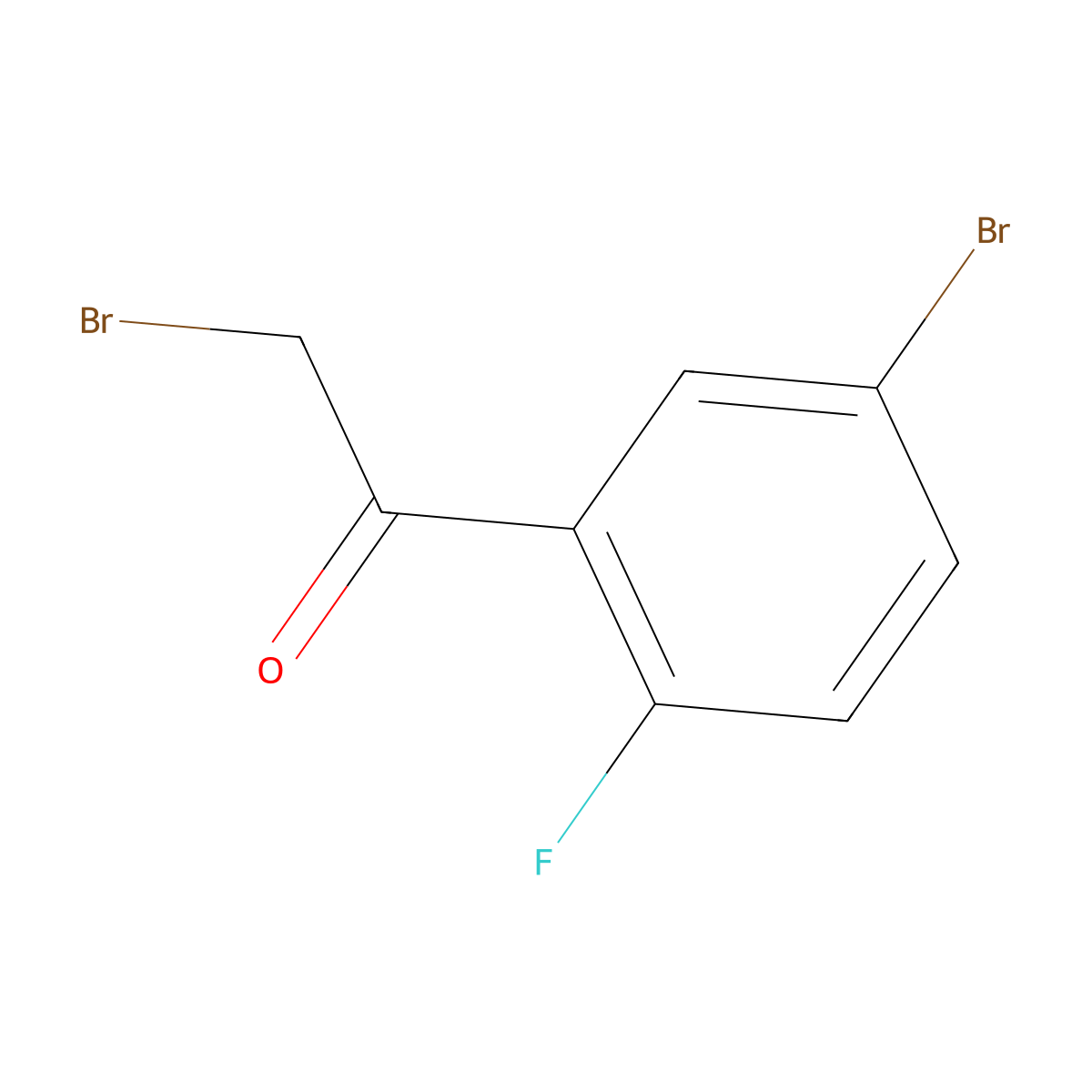 5-Bromo-2-fluorophenacyl bromide molecular structure, CAS 1427413-65-7