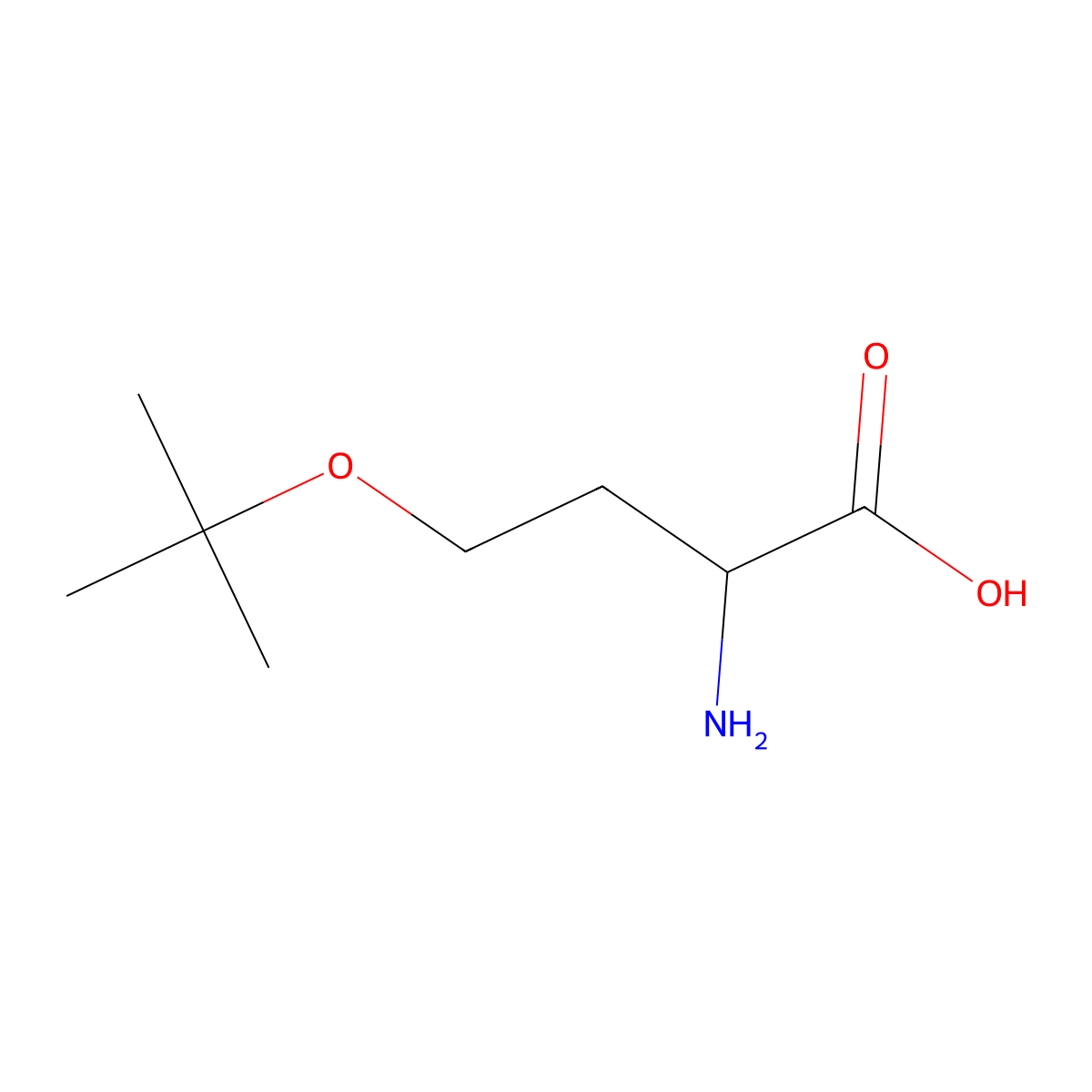 (2S)-2-amino-4-(tert-butoxy)butanoic acid molecular structure, CAS 1427414-91-2