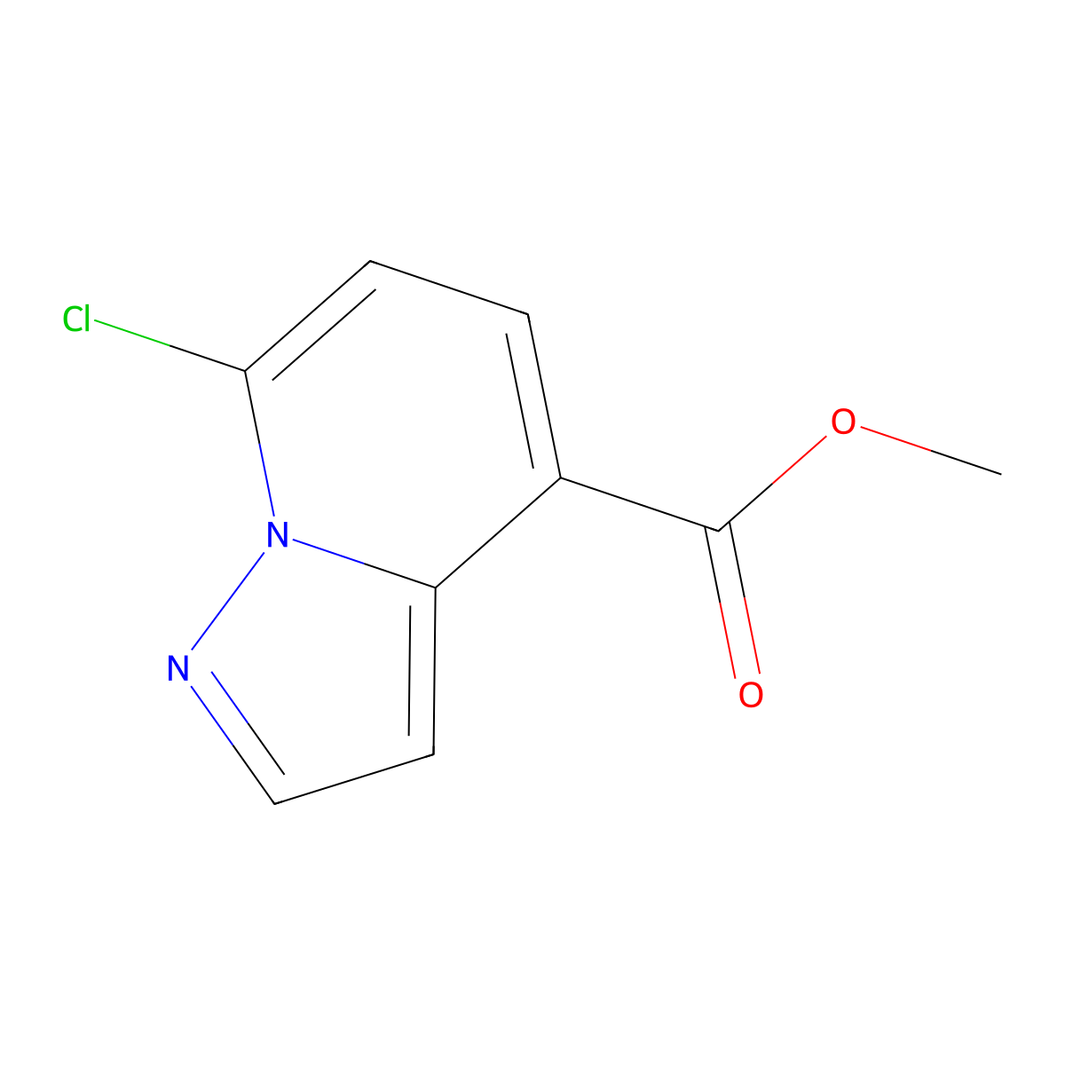 Methyl 7-chloropyrazolo[1,5-a]pyridine-4-carboxylate molecular structure, CAS 1427415-49-3
