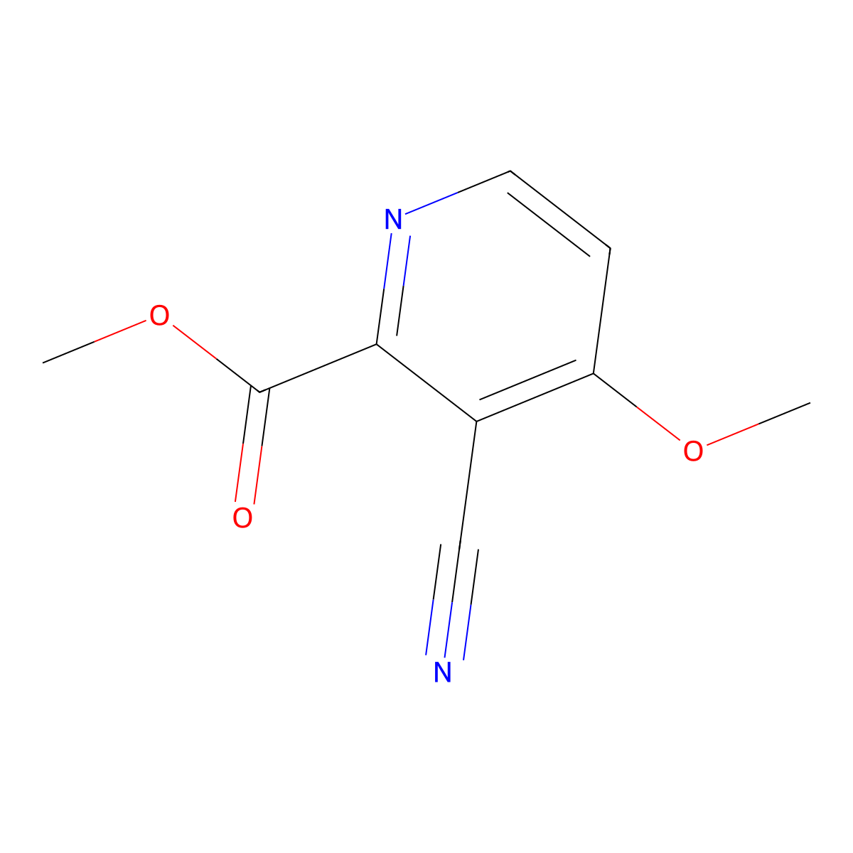 3-Cyano-4-methoxy-pyridine-2-carboxylic acid methyl ester molecular structure, CAS 1427416-75-8