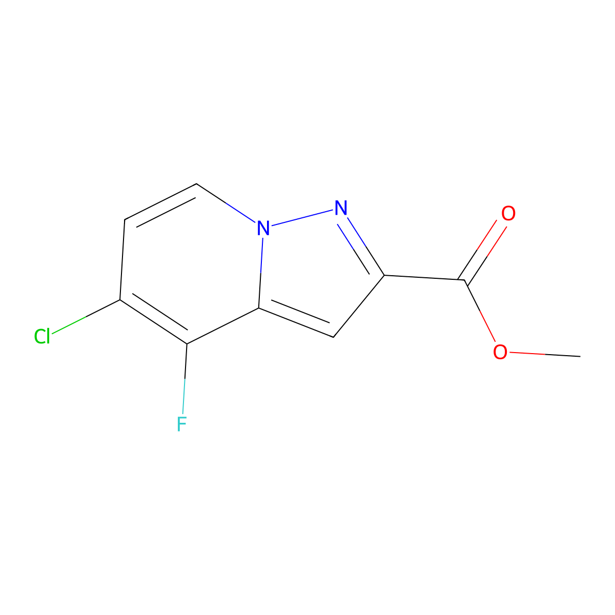 Methyl 5-chloro-4-fluoropyrazolo[1,5-a]pyridine-2-carboxylate molecular structure, CAS 1427417-05-7