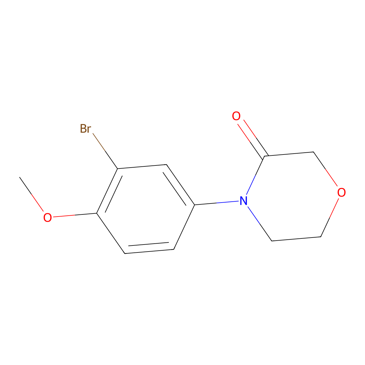 4-(3-Bromo-4-methoxyphenyl)morpholin-3-one molecular structure, CAS 1427417-35-3