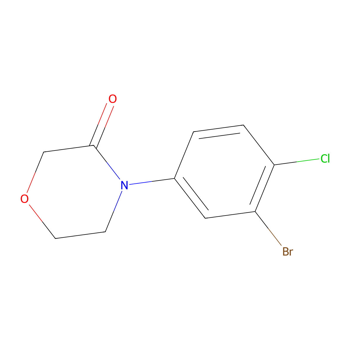 4-(3-Bromo-4-chlorophenyl)morpholin-3-one molecular structure, CAS 1427417-42-2