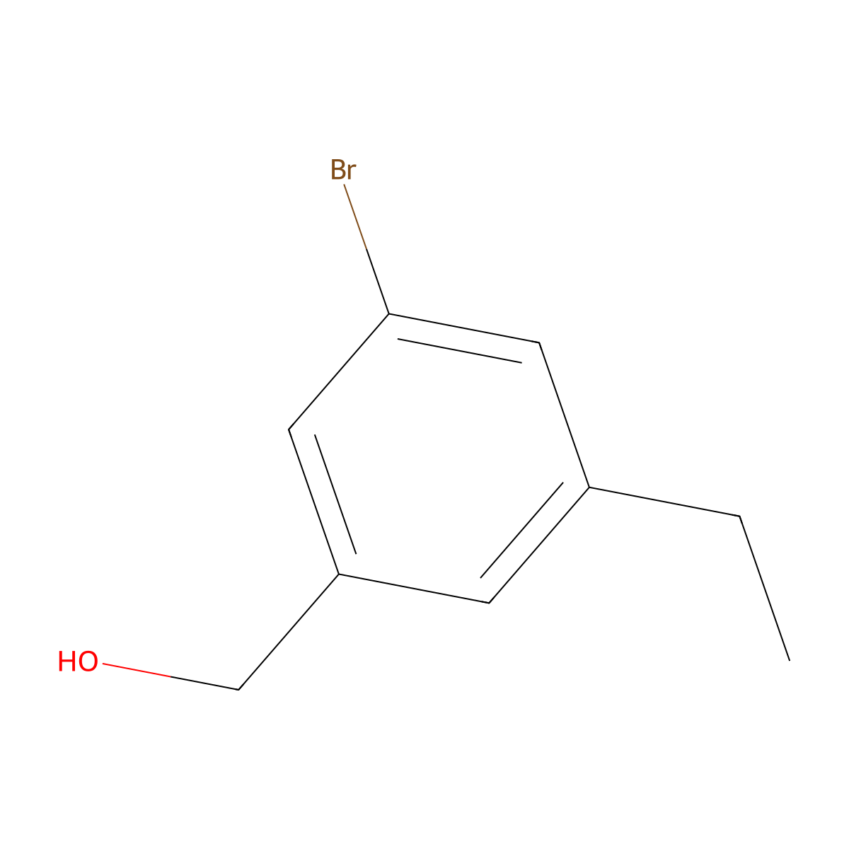 (3-Bromo-5-ethylphenyl)methanol molecular structure, CAS 1427417-57-9