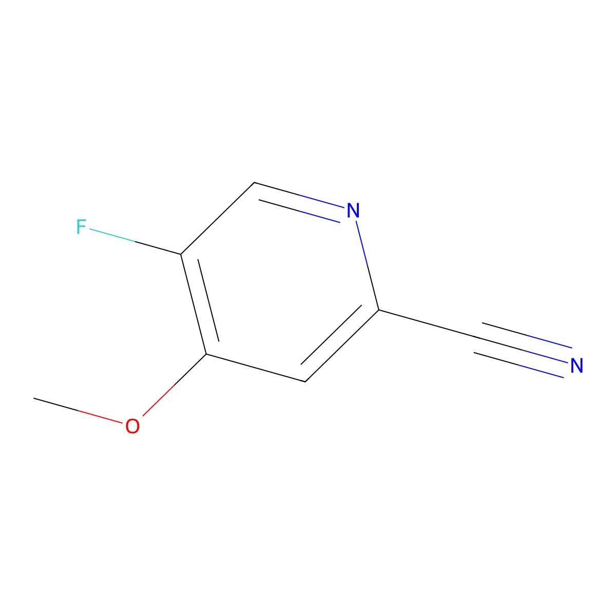 5-Fluoro-4-methoxypyridine-2-carbonitrile molecular structure, CAS 1427417-59-1