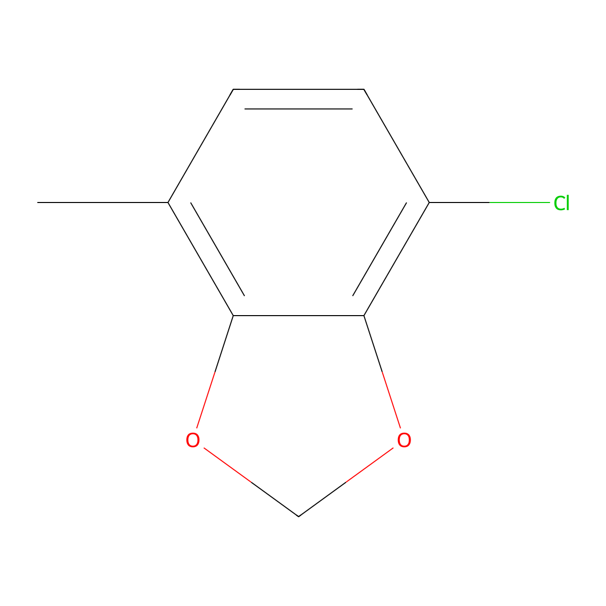 4-Chloro-7-methyl-1,3-benzodioxole molecular structure, CAS 1427417-84-2