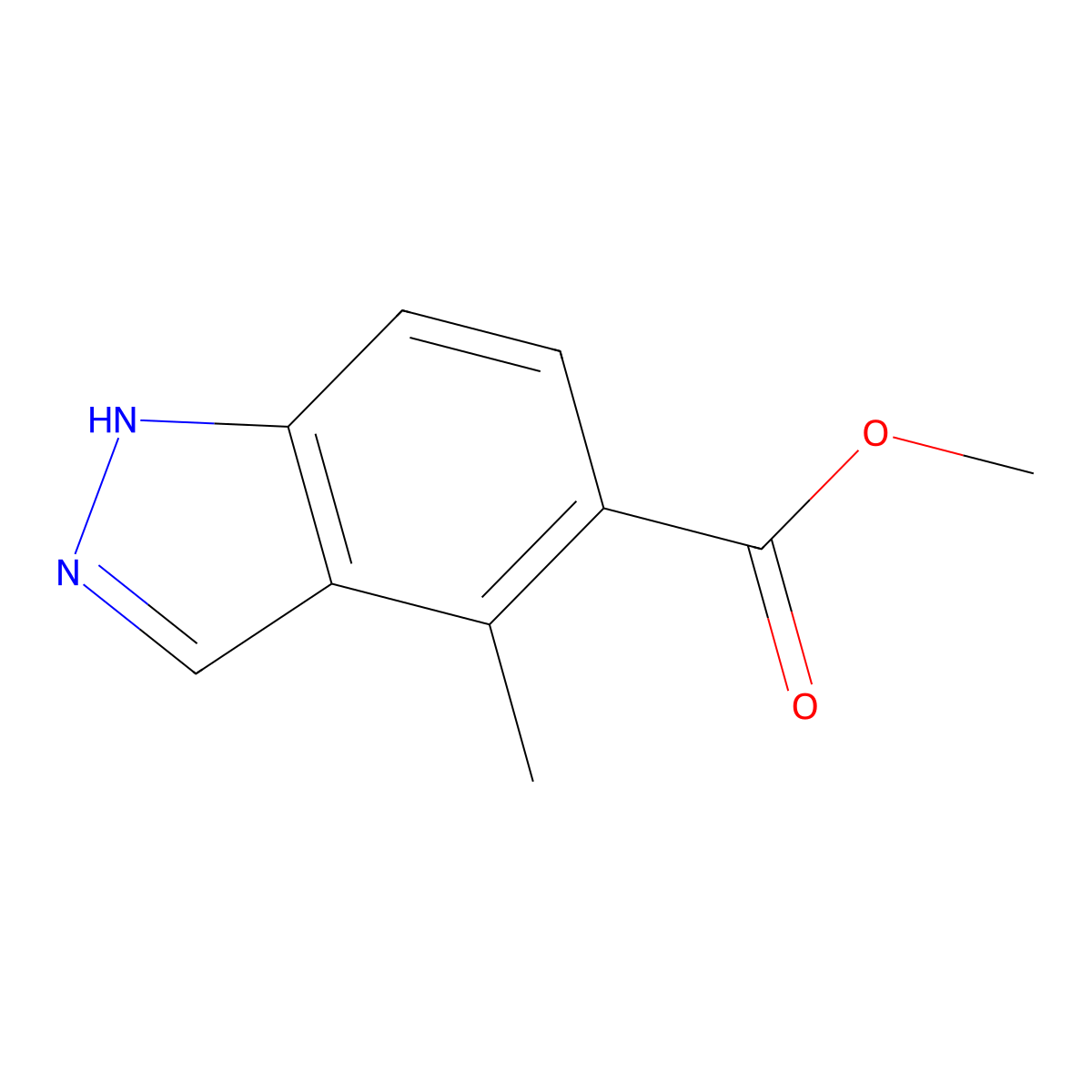 Methyl 4-methyl-1H-indazole-5-carboxylate molecular structure, CAS 1427418-02-7