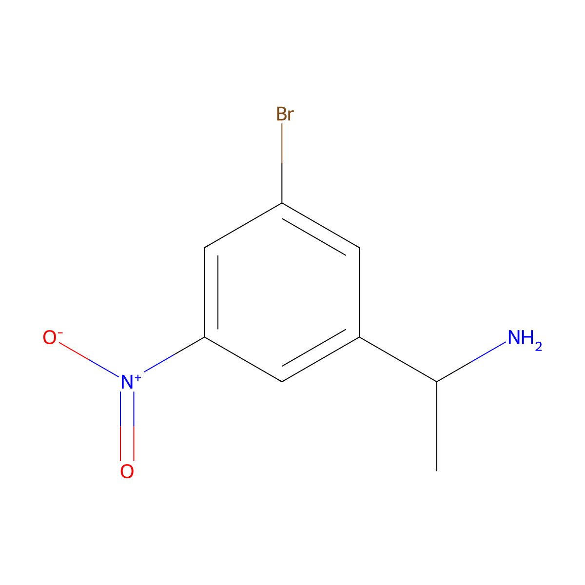 1-(3-Bromo-5-nitrophenyl)ethan-1-amine molecular structure, CAS 1427418-22-1
