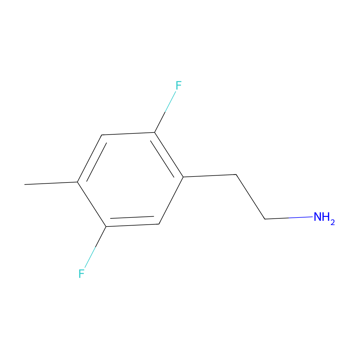 2-(2,5-Difluoro-4-methylphenyl)ethan-1-amine molecular structure, CAS 1427419-51-9