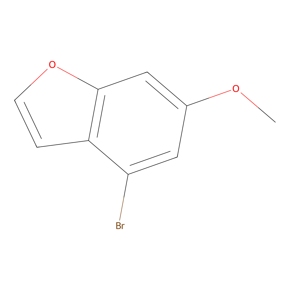 4-Bromo-6-methoxy-1-benzofuran molecular structure, CAS 1427420-47-0