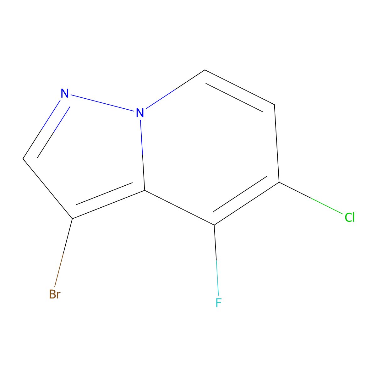 3-Bromo-5-chloro-4-fluoro-pyrazolo[1,5-A]pyridine molecular structure, CAS 1427423-42-4