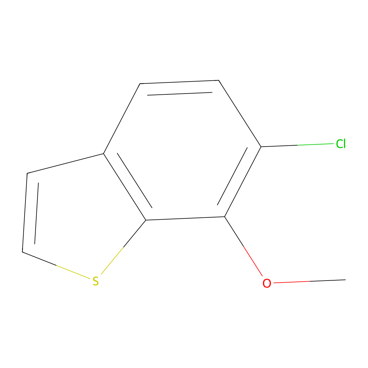 6-Chloro-7-methoxy-1-benzothiophene molecular structure, CAS 1427423-50-4