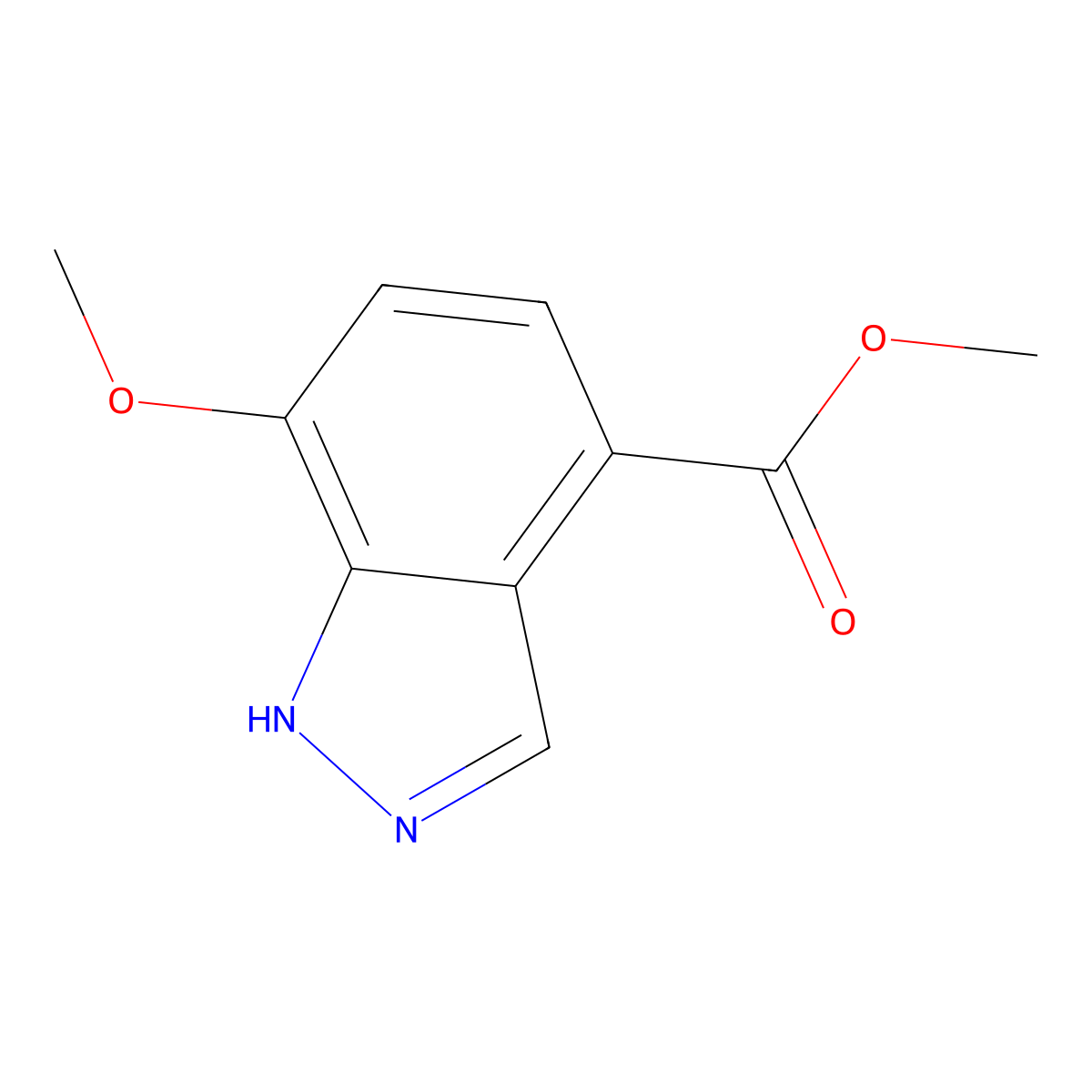 methyl 7-methoxy-1H-indazole-4-carboxylate molecular structure, CAS 1427424-27-8