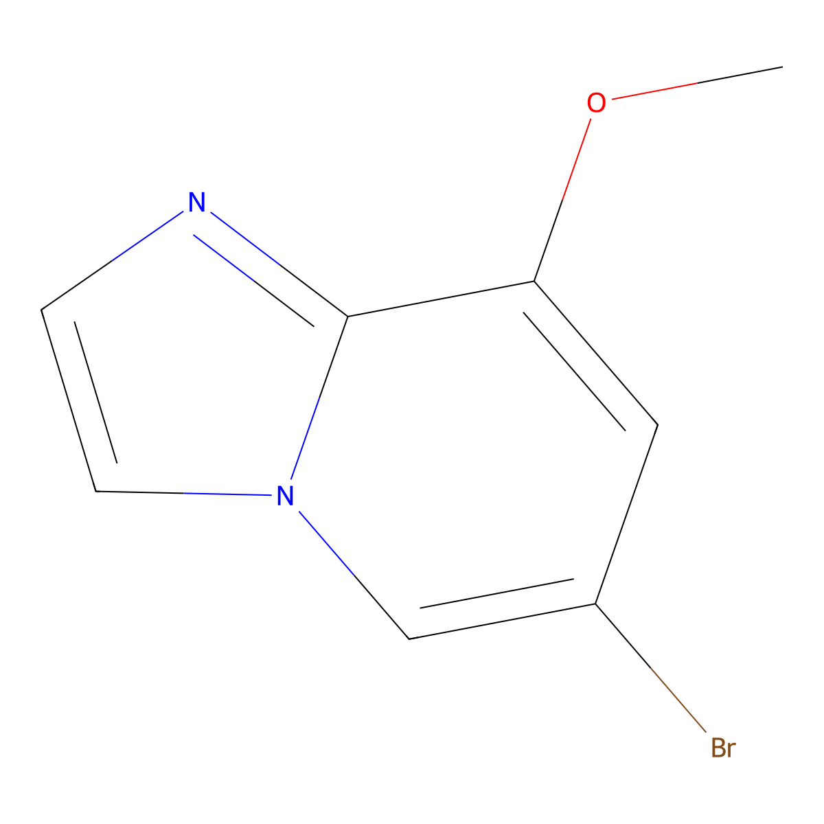6-Bromo-8-methoxy-imidazo[1,2-A]pyridine molecular structure, CAS 1427424-35-8