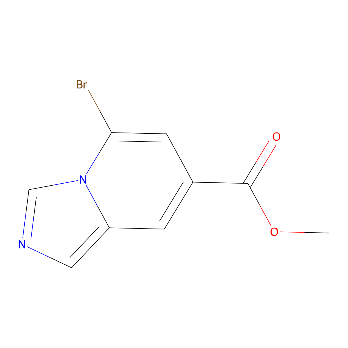 Methyl 5-bromoimidazo[1,5-A]pyridine-7-carboxylate molecular structure, CAS 1427425-30-6