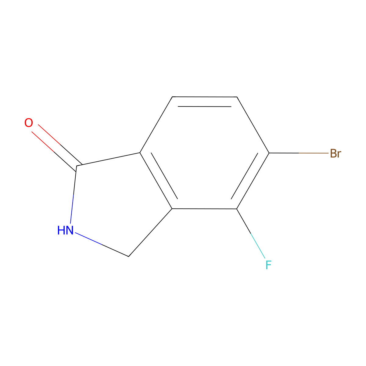 5-Bromo-4-fluoroisoindolin-1-one molecular structure, CAS 1427426-23-0