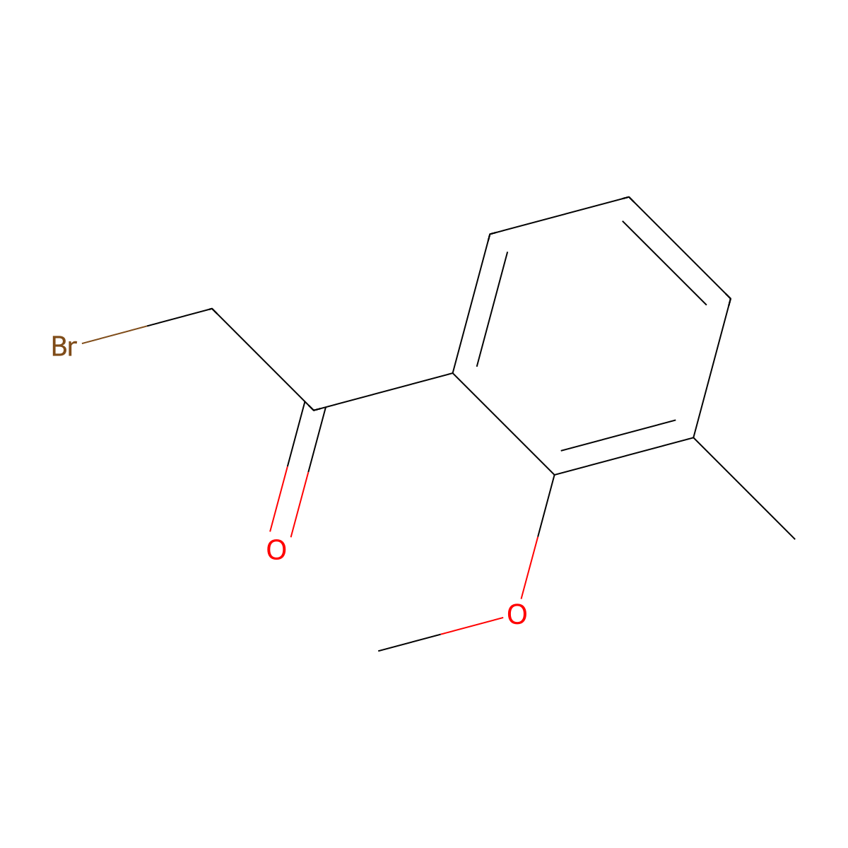 2-Methoxy-3-methylphenacyl bromide molecular structure, CAS 1427426-70-7