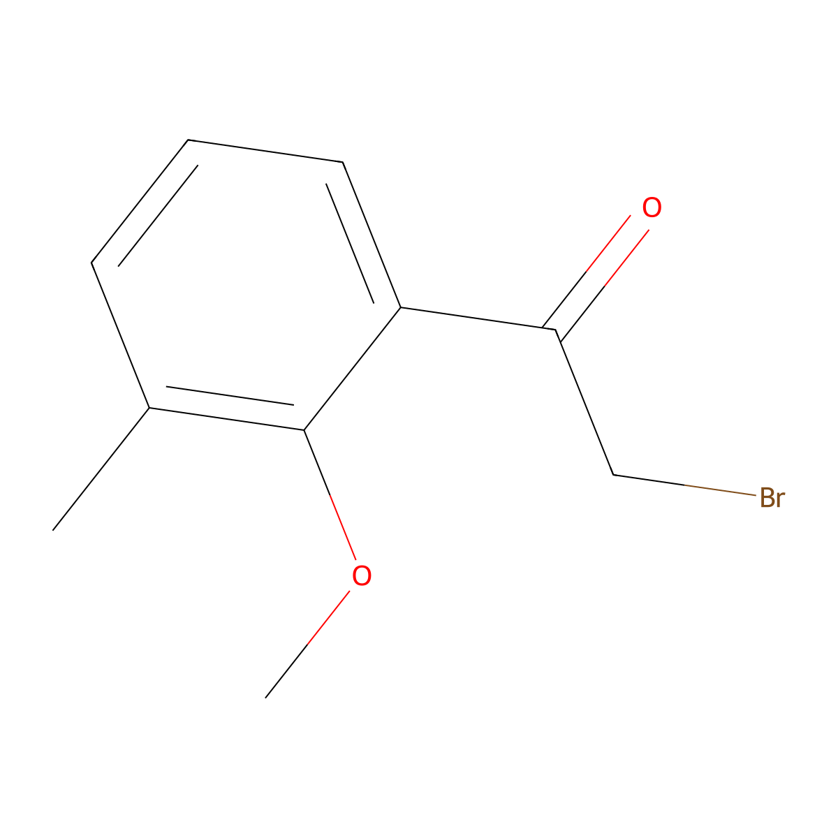 2-Methoxy-3-methylphenacyl bromide molecular structure, CAS 1427426-70-7