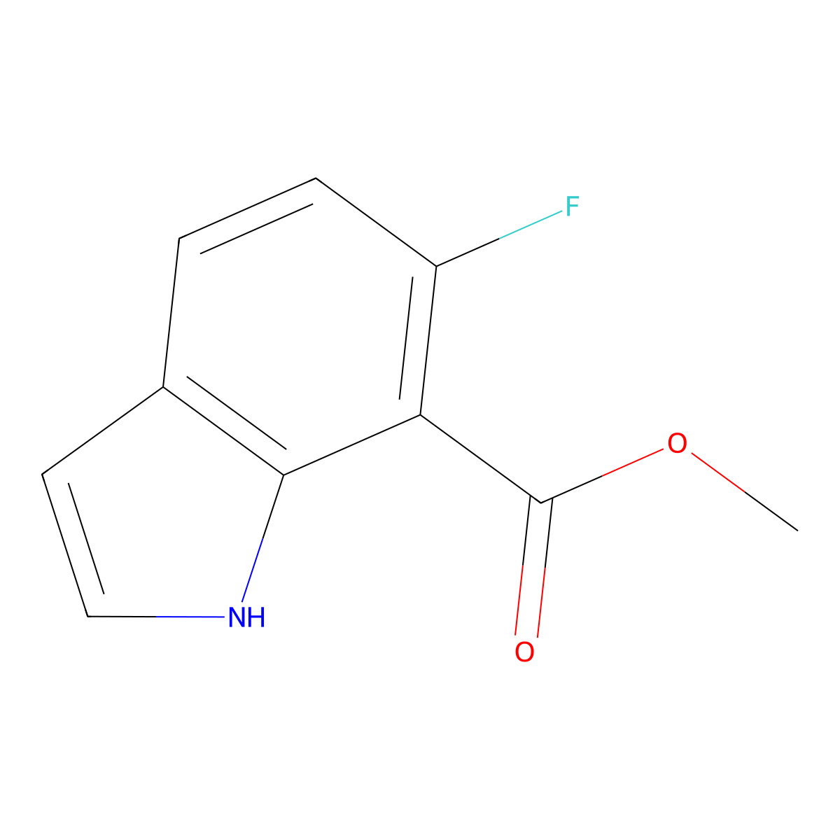 Methyl 6-fluoro-1H-indole-7-carboxylate molecular structure, CAS 1427428-21-4