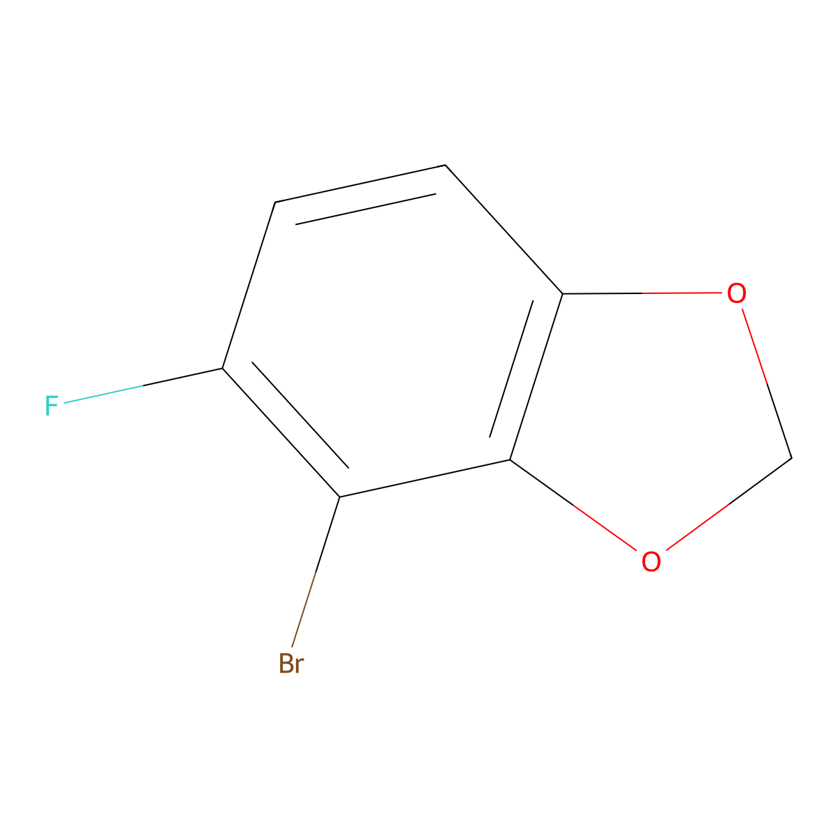 4-Bromo-5-fluoro-1,3-benzodioxole molecular structure, CAS 1427428-42-9