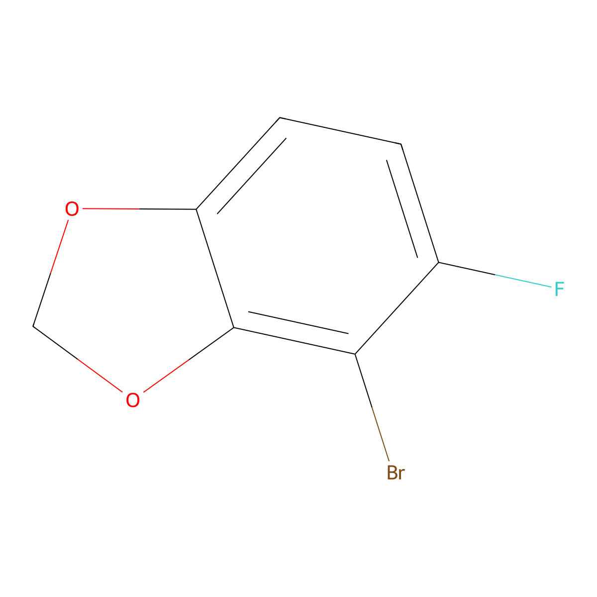 4-Bromo-5-fluoro-1,3-benzodioxole molecular structure, CAS 1427428-42-9