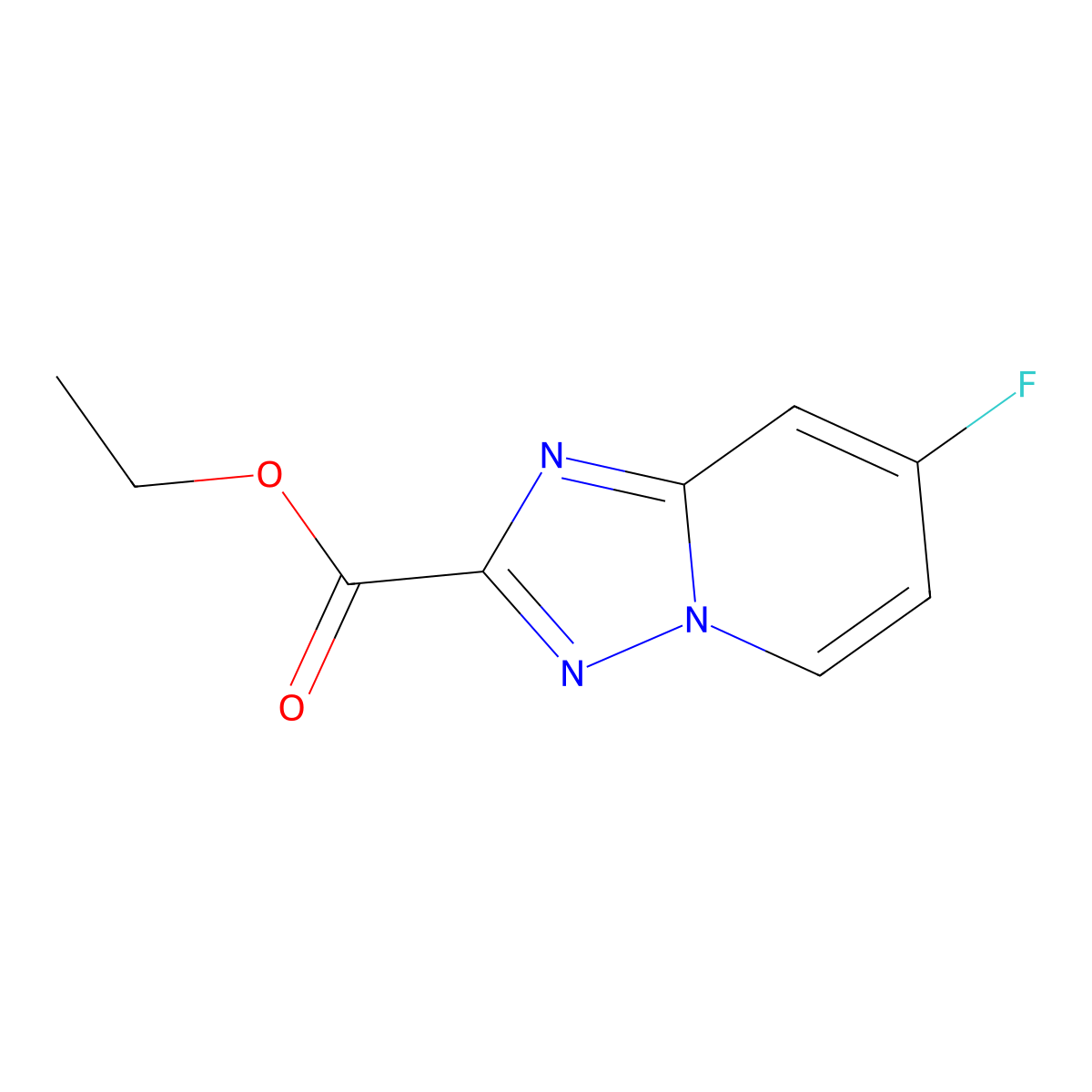 Ethyl 7-fluoro-[1,2,4]triazolo[1,5-a]pyridine-2-carboxylate molecular structure, CAS 1427429-66-0