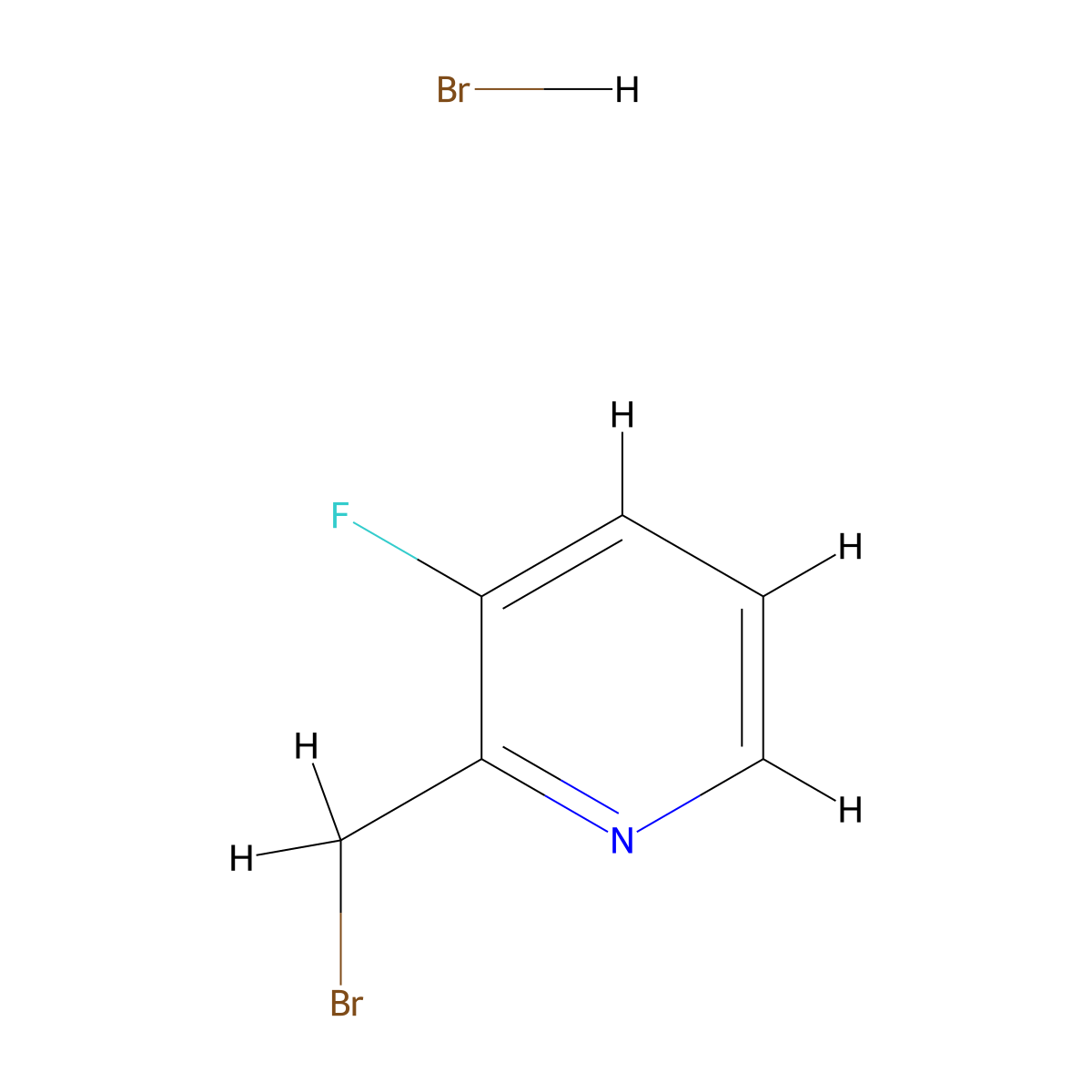 2-(Bromomethyl)-3-fluoropyridine hydrobromide molecular structure, CAS 1427429-75-1