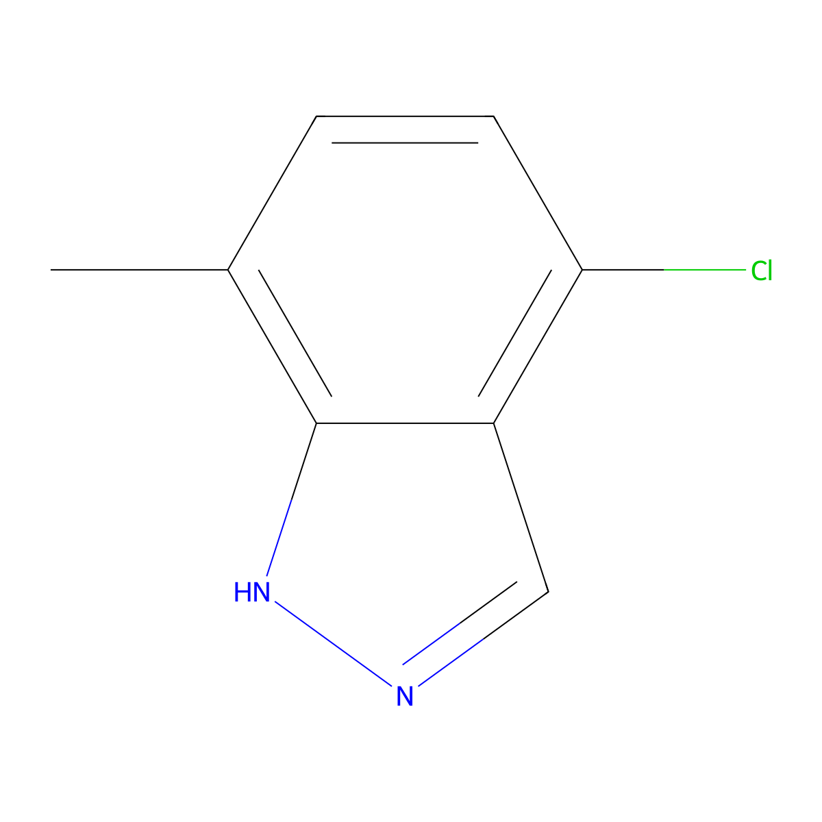 4-Chloro-7-methyl-1H-indazole molecular structure, CAS 1427430-82-7