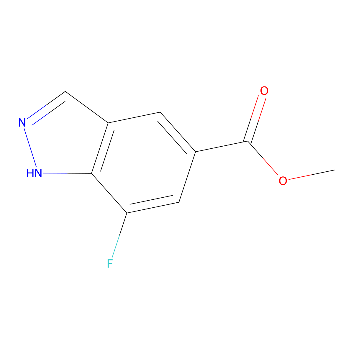 Methyl 7-fluoro-1H-indazole-5-carboxylate molecular structure, CAS 1427431-00-2