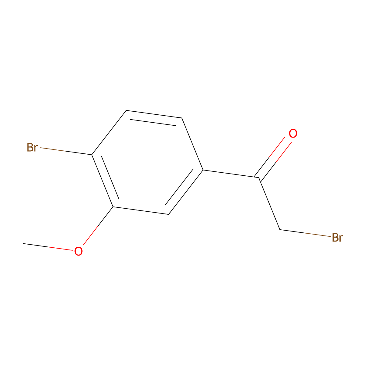 2-Bromo-1-(4-bromo-3-methoxyphenyl)ethanone molecular structure, CAS 1427431-26-2