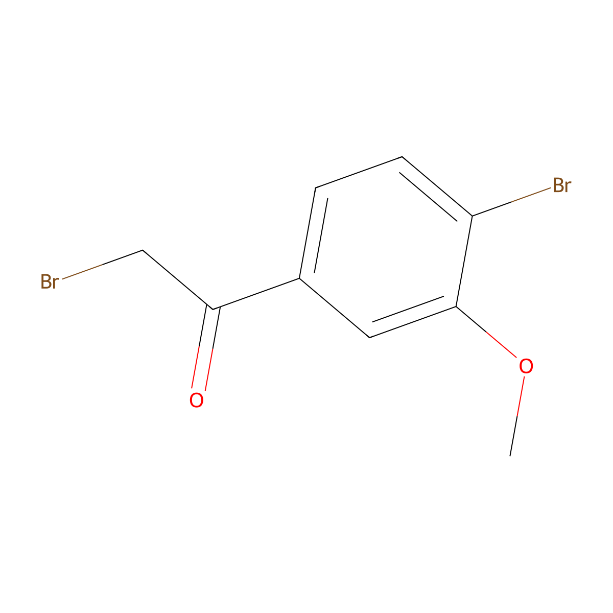 2-Bromo-1-(4-bromo-3-methoxyphenyl)ethanone molecular structure, CAS 1427431-26-2