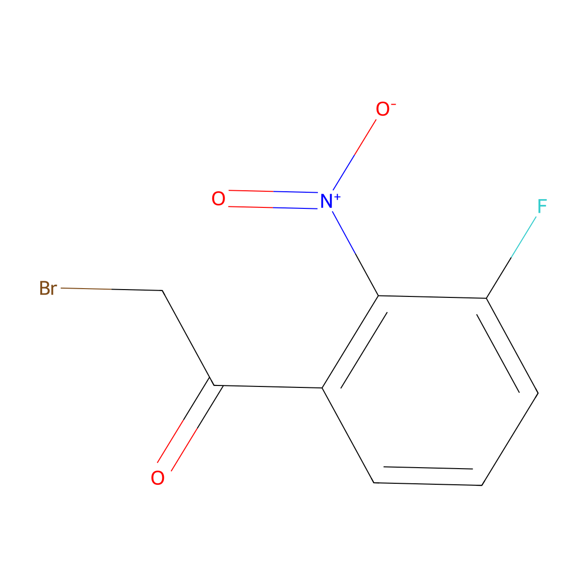 3-Fluoro-2-nitrophenacyl bromide molecular structure, CAS 1427431-58-0