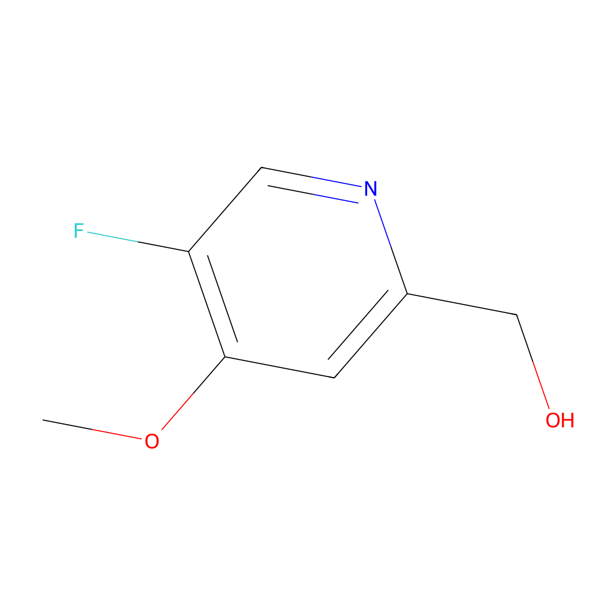 (5-Fluoro-4-methoxypyridin-2-yl)methanol molecular structure, CAS 1427431-89-7