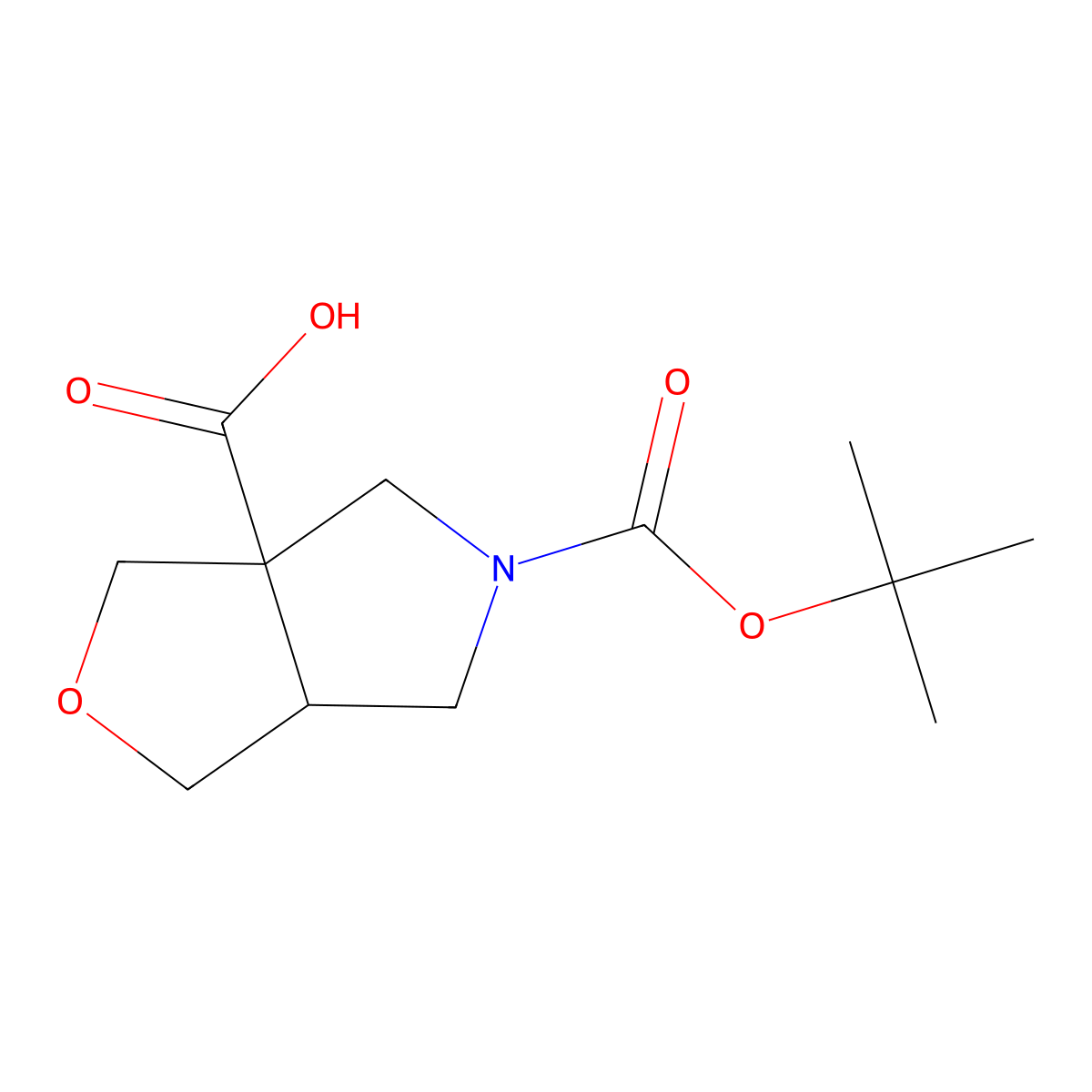 5-[(tert-butoxy)carbonyl]-hexahydro-1H-furo[3,4-c]pyrrole-3a-carboxylic acid molecular structure, CAS 1427432-17-4