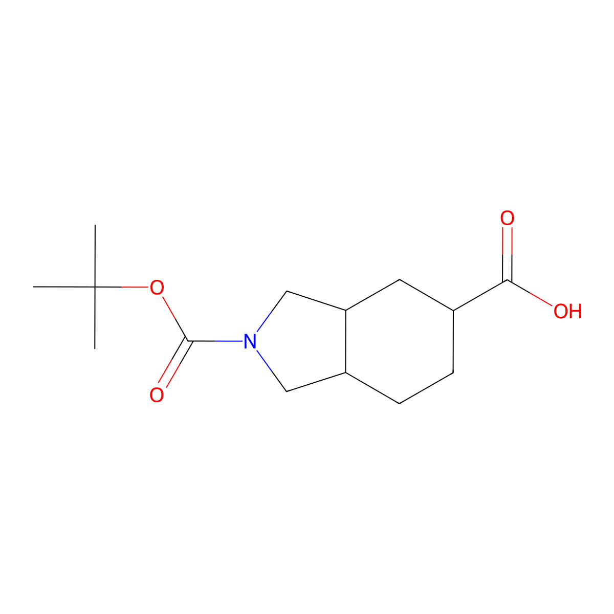 2-[(tert-butoxy)carbonyl]-octahydro-1H-isoindole-5-carboxylic acid molecular structure, CAS 1427432-25-4