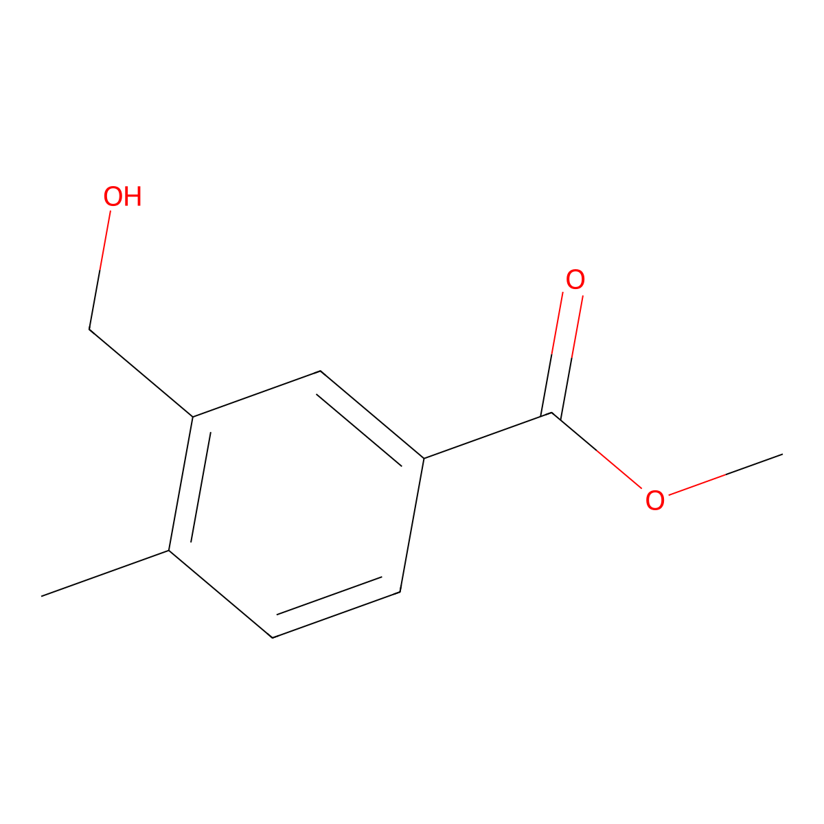 Methyl 3-(hydroxymethyl)-4-methylbenzoate molecular structure, CAS 1427432-71-0