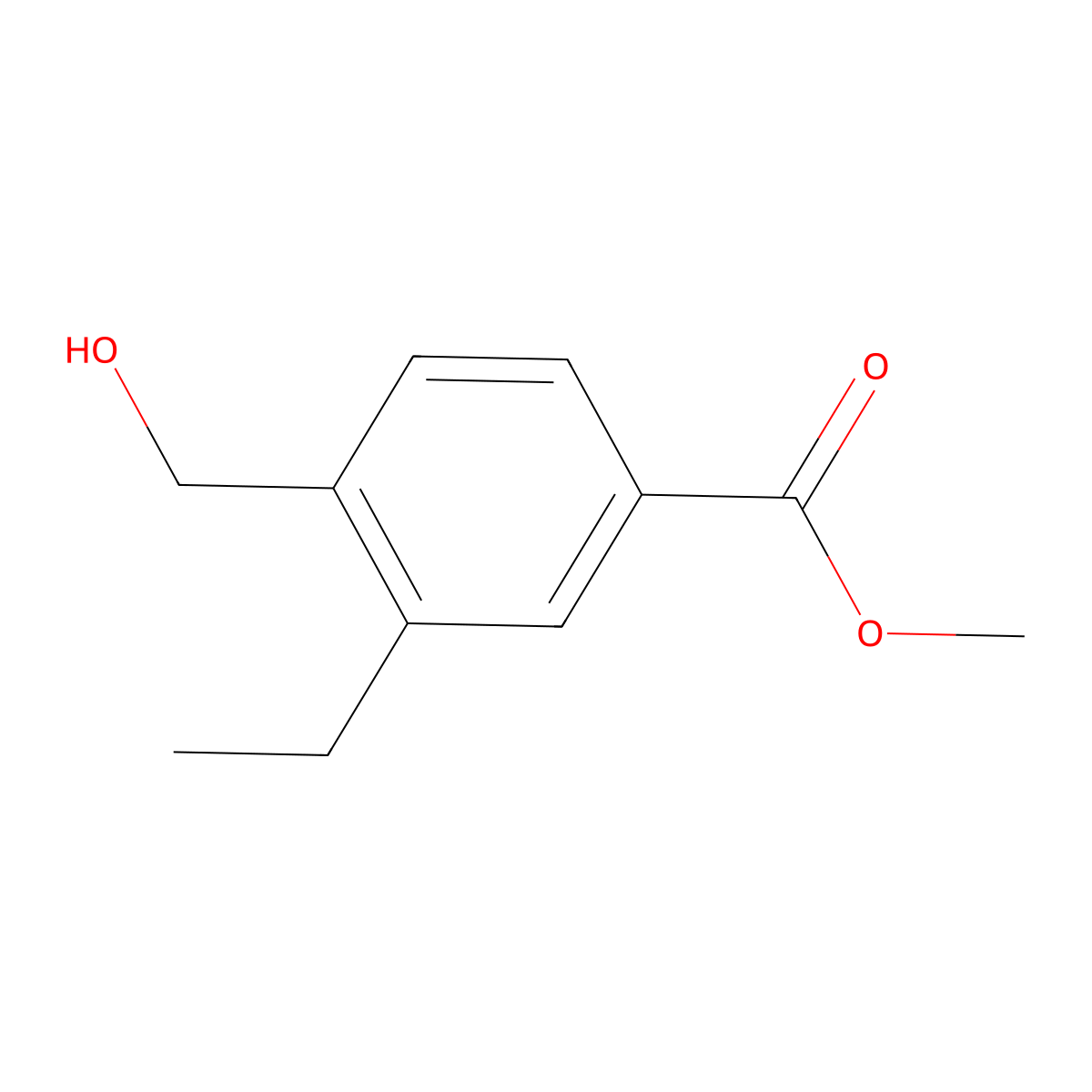 Methyl 3-ethyl-4-(hydroxymethyl)benzoate molecular structure, CAS 1427432-92-5