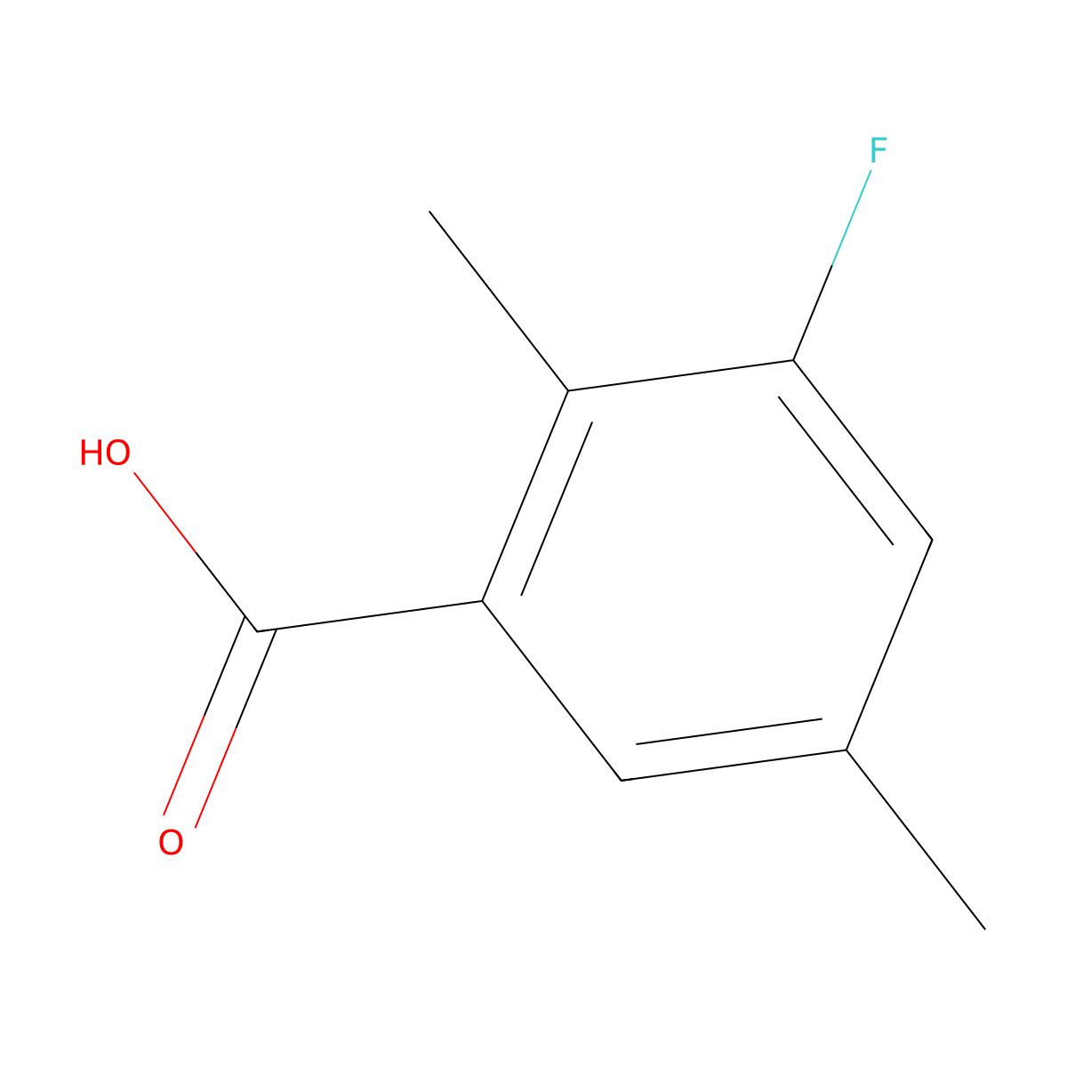 3-Fluoro-2,5-dimethylbenzoic acid molecular structure, CAS 1427433-77-9