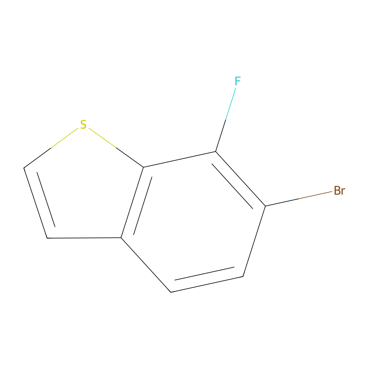 6-Bromo-7-fluorobenzo[b]thiophene molecular structure, CAS 1427437-51-1