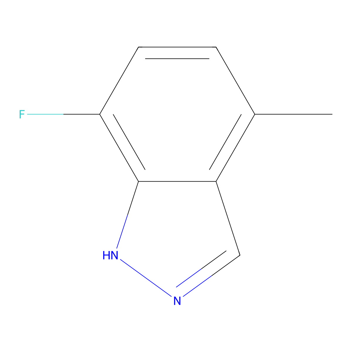 7-fluoro-4-methyl-1H-indazole molecular structure, CAS 1427438-14-9