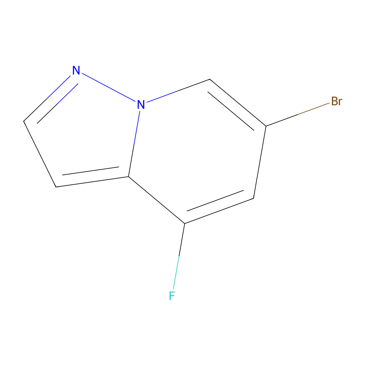 6-Bromo-4-fluoropyrazolo[1,5-a]pyridine molecular structure, CAS 1427438-20-7