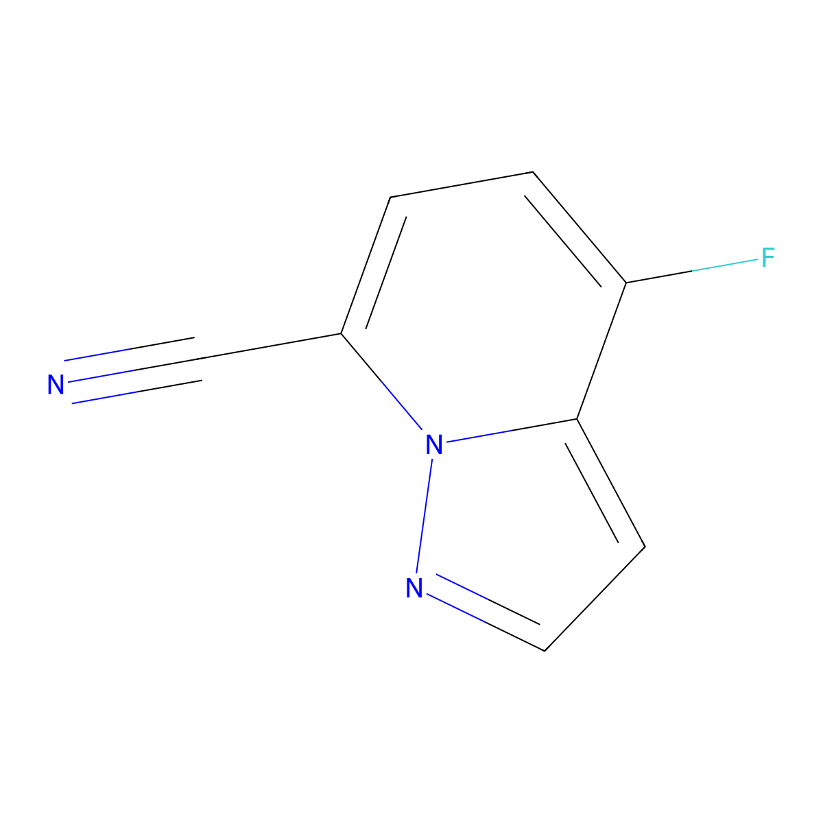 4-Fluoropyrazolo[1,5-a]pyridine-7-carbonitrile molecular structure, CAS 1427438-37-6