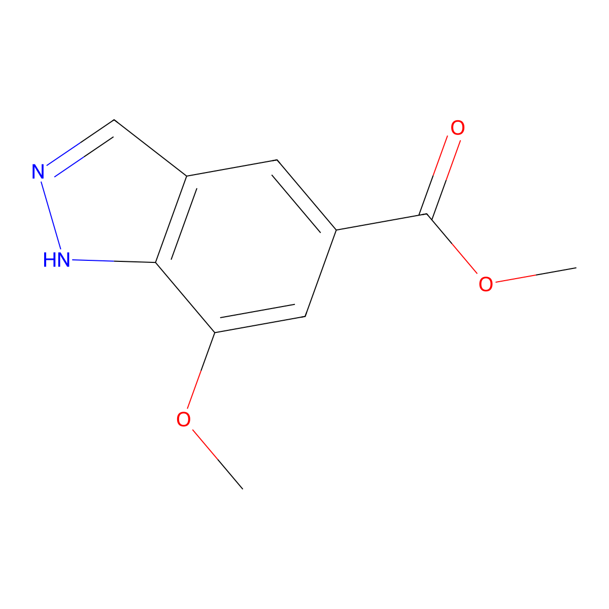 Methyl 7-methoxy-1H-indazole-5-carboxylate molecular structure, CAS 1427438-43-4